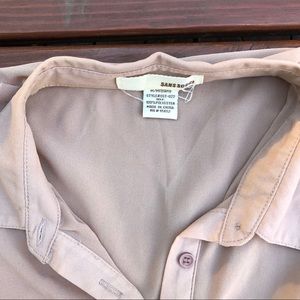Tops | Nude Button Up Tank Top Sz Med | Poshmark